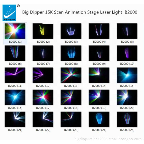 dj lights Big Dipper Betopper Seven Stars B2000+RGB DMX Scanner Laser Lights